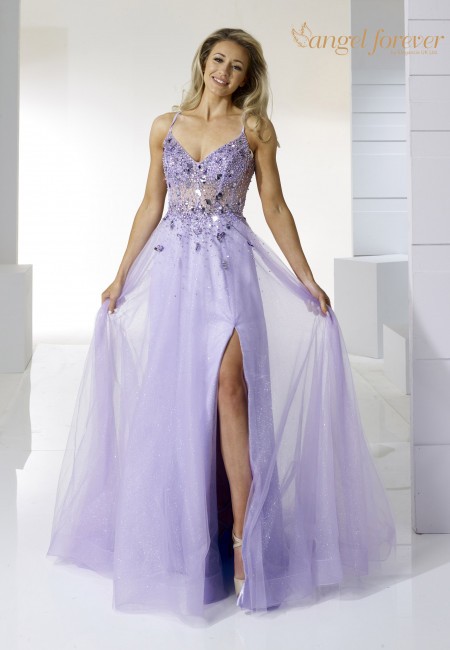 Angel Forever lilac tulle ballgown